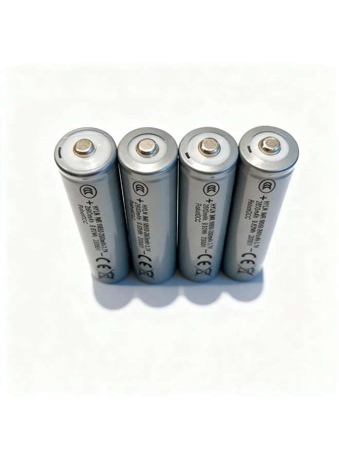 وبوت جي سي سي بطارية ليثيوم 18650 قابلة لإعادة الشحن رأس بارز 3.7 فولت 2600mAh لكل خلية سعة إجمالية 10400mAh بطاريات IMR طاقة مستقرة للمصابيح وحزم البطاريات والإلكترونيات وأردوينو والروبوتات وإنترنت الأشياء ووحدات LED وأجهزة محمولة معتمدة وآمنة (عبوة 4) - Image 5